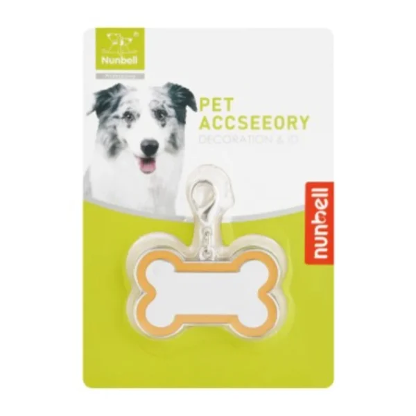 Nunbell bone-shaped pet ID tag