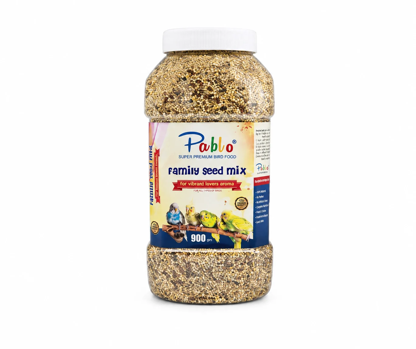 ChatGPT Image Aug 14, 2026, 05_55_57 PM Pablo Family Seed Mix Bird Food 900g - Image 1