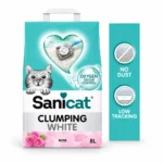 Sani Cat Clumping White Cat Litter Rose Petal Scent 8L