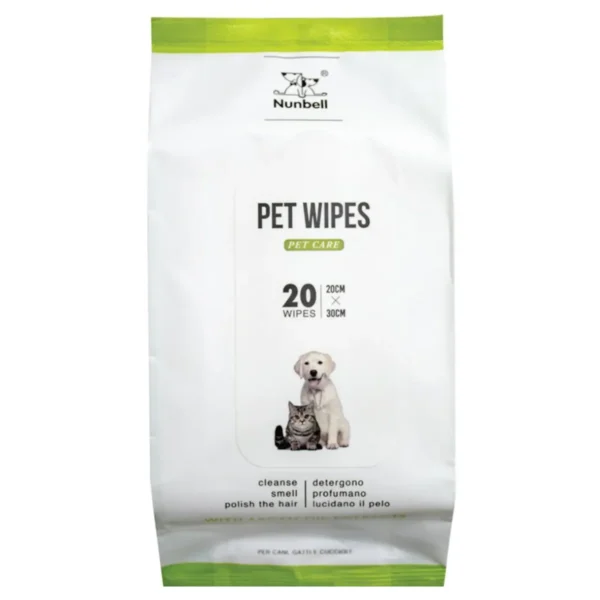 Nunbell Ultra Absorbent Anti Bacterial Pet Wipes 20 Pcs