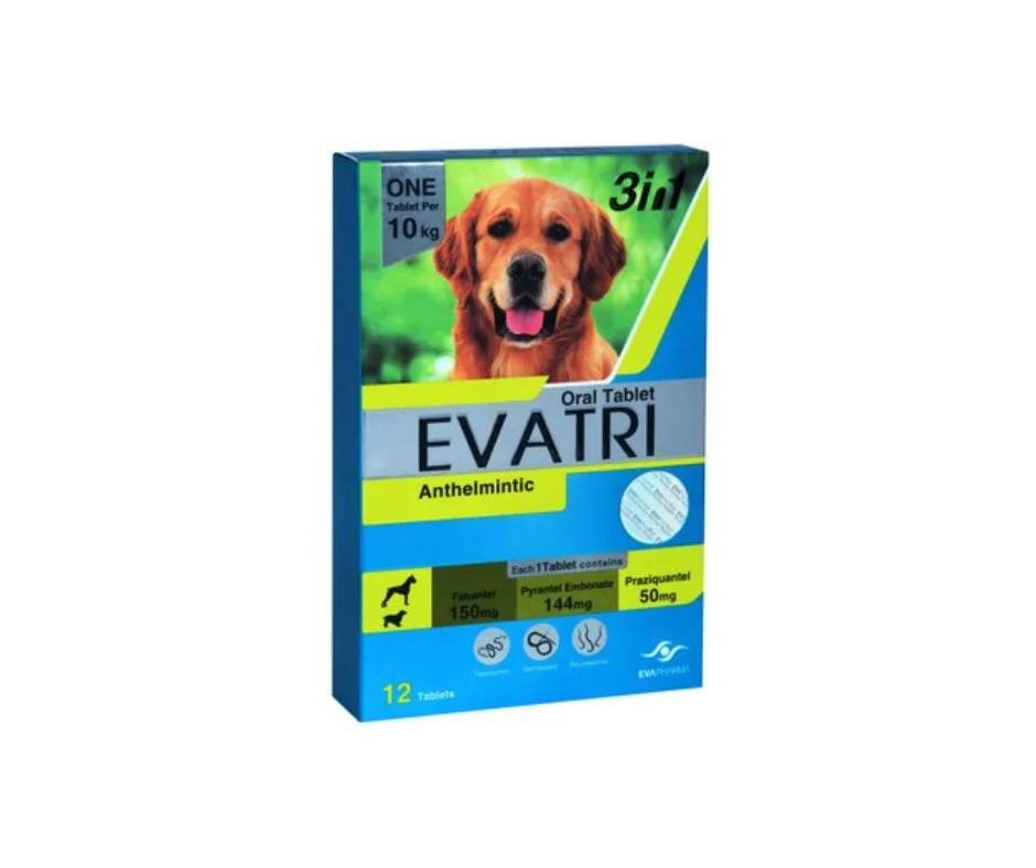 Untitled design (69) Evatri Deworming Tablets For Dogs - 1 Tablet - Image 1