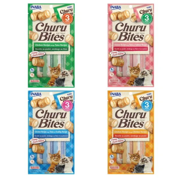 INABA Churu Bites - 3 packs (30g) Treats For Cats