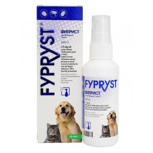 FYPRYST Anti-Fleas,Ticks & Lice Spray  For Cats & Dogs 100ml