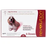 Revolution Anti-Fleas & Ticks Topical Solution for Dogs, 20.1-40 lbs / 9 -18 kg 1 Pipette