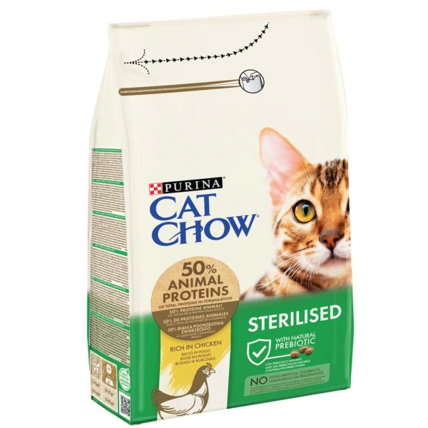 Purina® CAT CHOW® Sterilised Rich in Chicken Dry Cat Food 1.5 Kg