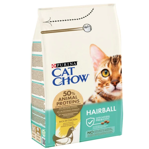Purina® CAT CHOW® Hairball Control Rich in Chicken Dry Cat Food 1.5 Kg
