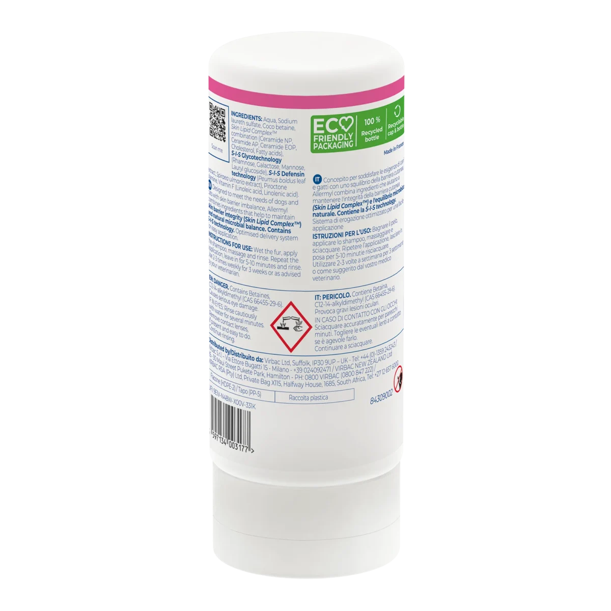Virbac Allermyl Shampoo for Dogs & Cats – Sensitive & Itchy Skin 250ml - Image 2