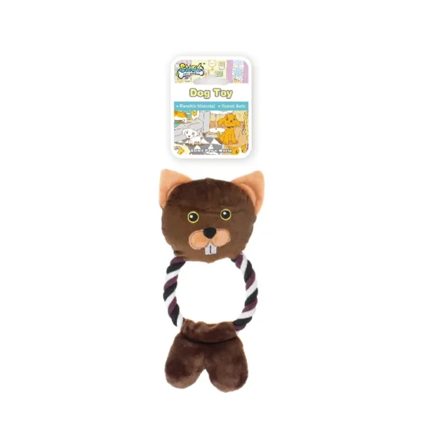 Soleil Plush Dog Toy W/Rope Body: P5806