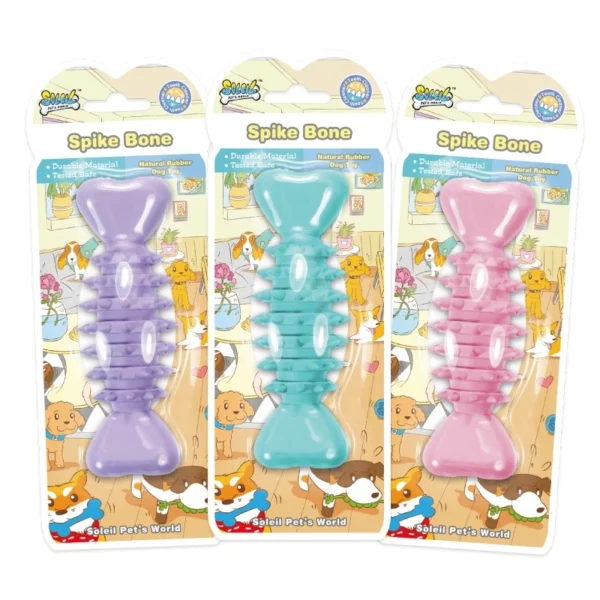 Soleil Rubber Toy Spike Bone: R4154