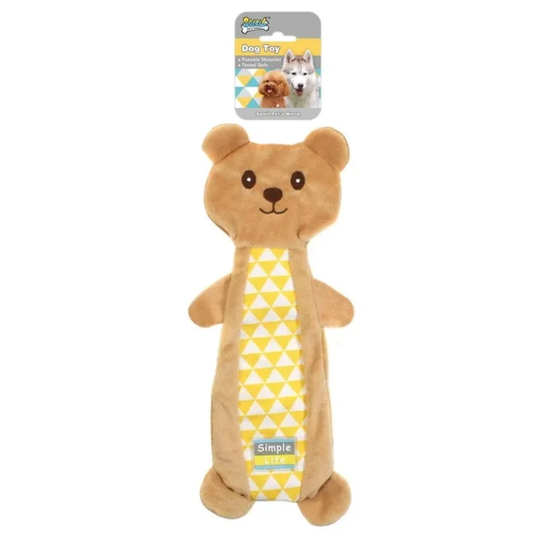 Soleil Plush Dog Toy Crinkle Bear: P8165