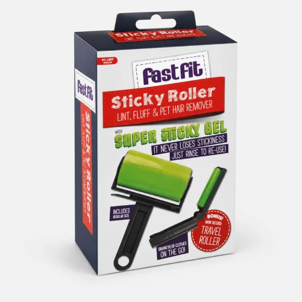 Fast Fit Black & Green Sticky Pet Lint Roller