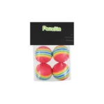 Pawzilla Small Multicolored Ball Cat Toys
