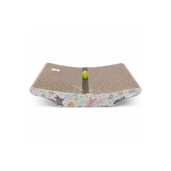 Carton Scratcher with Ball & Catnip Toy