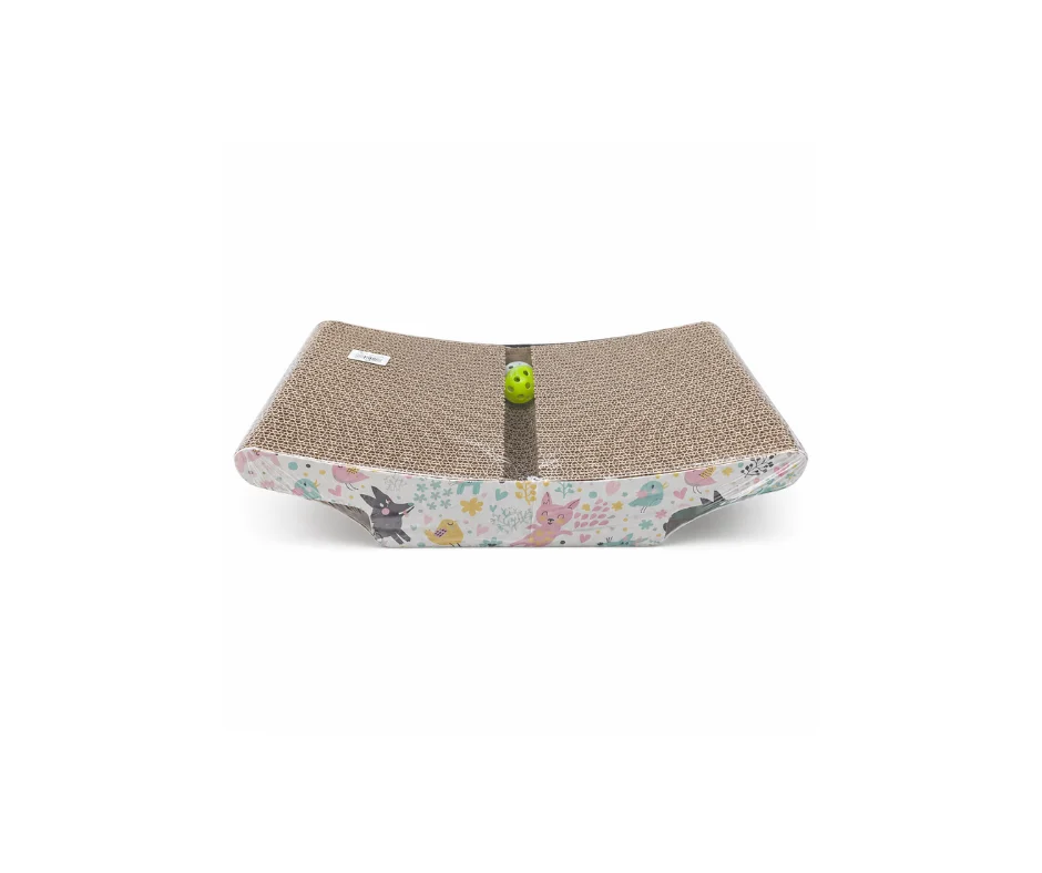 Untitled design - 2026-08-14T195033.723 Carton Scratcher with Ball & Catnip Toy - Image 1