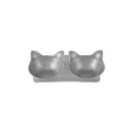 Cat Face Shaped Dual Pet Bowl