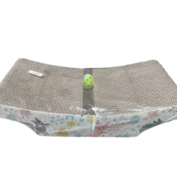Carton Scratcher with Ball & Catnip Toy