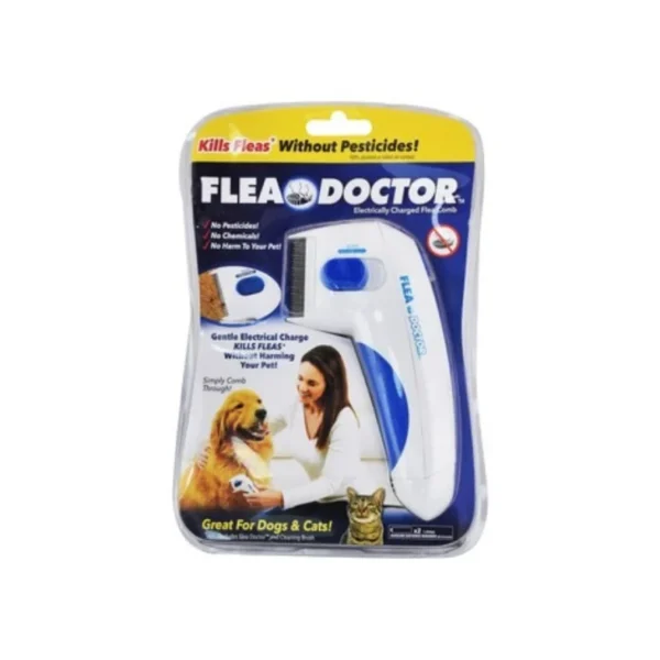 Flea Doctor Electric Pet Flea Comb with Cleaning Brush