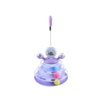 Track Tower Interactive Cat Toy with Catnip, Feathers & Balls