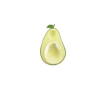Avocado Shaped Dual Pet Bowl