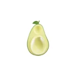 Avocado Shaped Dual Pet Bowl