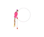 Multicolored Wand Cat Teaser Toy with Bell