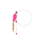 Multicolored Wand Cat Teaser Toy with Bell