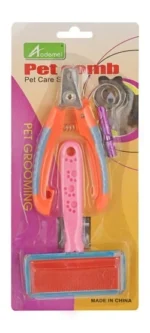 Aodemei Pet Grooming Kit with Brush, Nail Trimmers & Whistle - Image 4