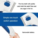 Flea Doctor Electric Pet Flea Comb with Cleaning Brush - Image 3