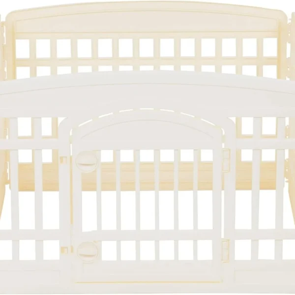 Plastic Pet Playpen With Door And 4 Panels