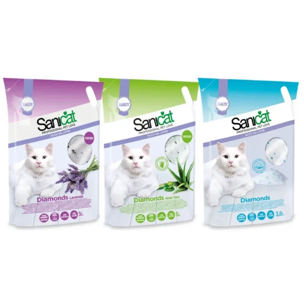 Sanicat Diamonds Silica Gel Cysytal Cat Litter