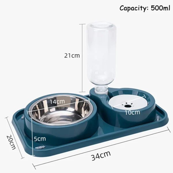 Double Feeding Bowl for Cats and Dogs