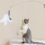 Interactive Installable Cat Toy Steel Wire With Feather - Image 2