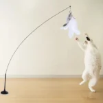 Interactive Installable Cat Toy Steel Wire With Feather - Image 3