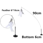 Interactive Installable Cat Toy Steel Wire With Feather - Image 5
