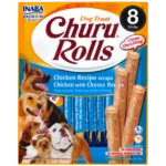 Inaba Churu Rolls For Dogs In Wraps With Chicken & Cheese 8 Packs