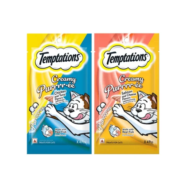 TEMPTATIONS™ Creamy Purrrr-ee Cat Treat 4 pcs