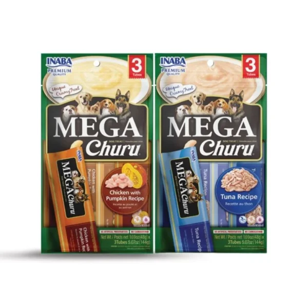 Inaba Mega Churu Creamy Treats For Dogs 3 Tubes