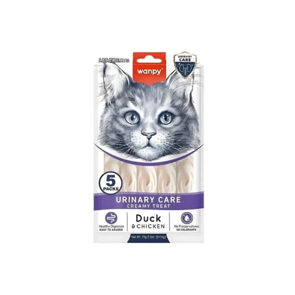 Wanpy Cat Urinary Care Creamy  Treats With Duck & Chicken 5 pcs