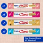 Inaba Churu 20 Tubes Seafood Variety Box Treats For Cats - Image 3