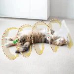 Spiral Tunnel Cat Toy With Feathers - Image 4