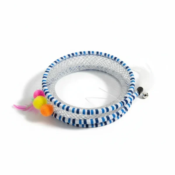 Spiral Tunnel Cat Toy With Feathers