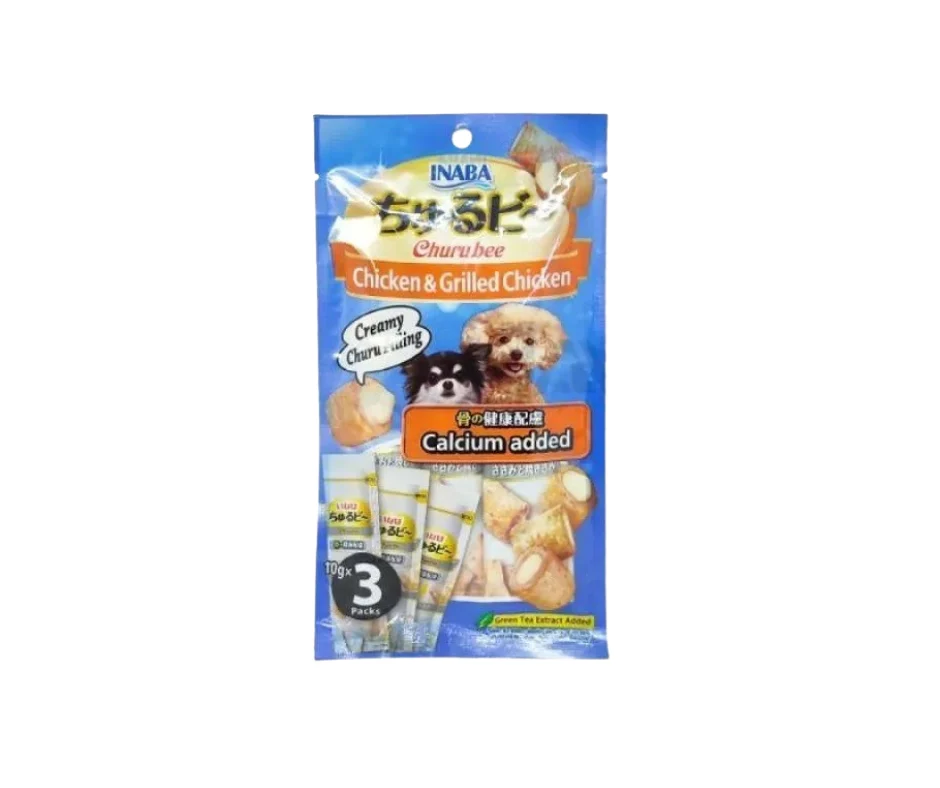 Untitled design - 2026-05-14T121312.074 Inaba Churu Bee Grilled Chicken Fillet With Calcium Dog Treat 10g x 3pcs - Image 1