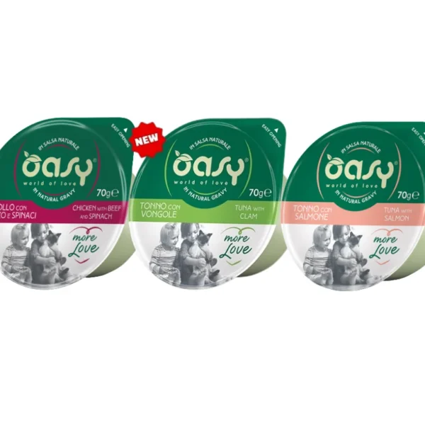 Oasy Wet Food for Adult Cats MORE LOVE Cups 70g