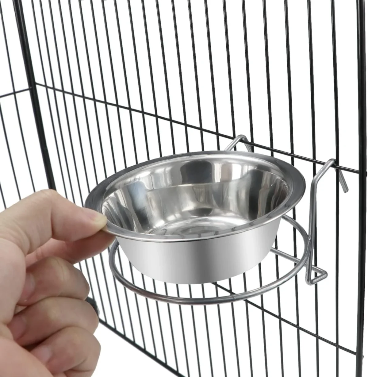 Pet Bowl Stainless Steel Hanging Food Water Bowls - Image 3