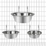 Pet Bowl Stainless Steel Hanging Food Water Bowls