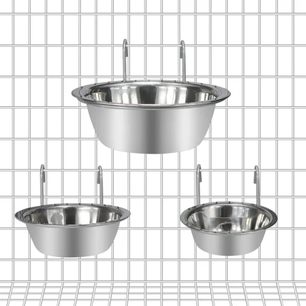 Pet Bowl Stainless Steel Hanging Food Water Bowls