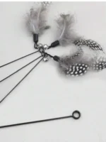 Ostrich Feathers Cat Toy With Spring - Image 3
