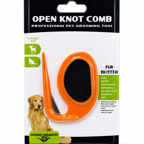 Open knot comb for pets