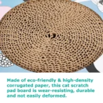 Round Cat Scratching toy with a ball - Image 4