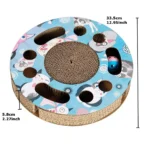 Round Cat Scratching toy with a ball - Image 3
